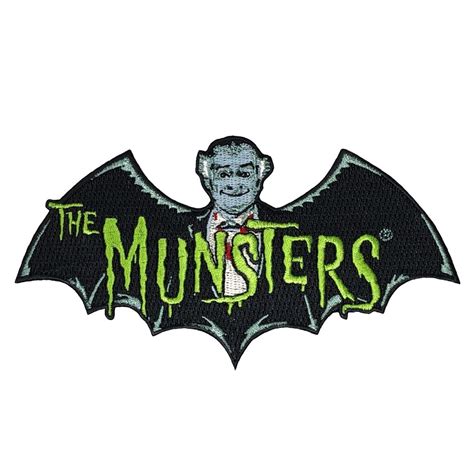 The Munsters Logo Grandpa Bat Embroidered Iron On Patch | The munsters ...