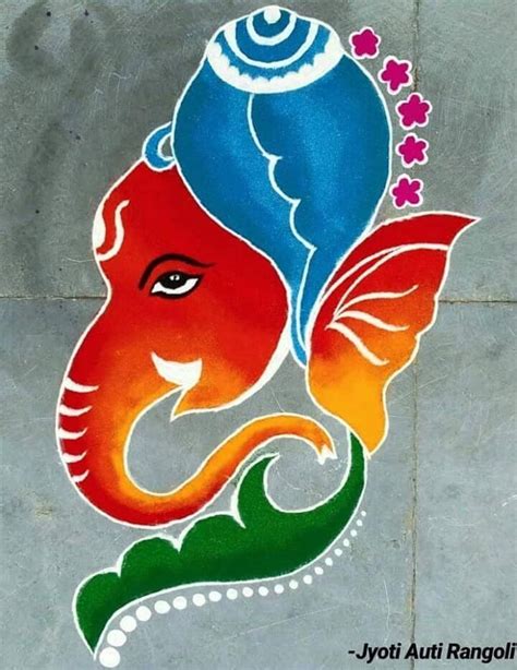 10+ Lord Ganesha rangoli designs • K4 Craft | Rangoli designs, Free ...