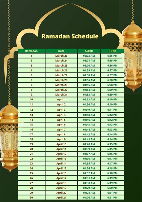 Ramadan Calendar 2023, Get the Iftar Time, Time Table, Schedule