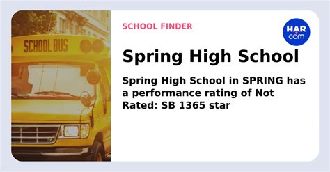 Spring High School - HAR.com