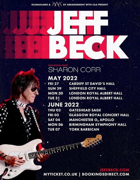 Jeff-Beck-UK-Tour-poster-2022 - Maximum Volume Music