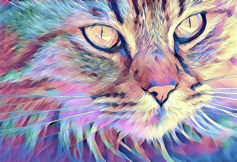 Mystical, Magical Cat Digital Art by Terry Davis