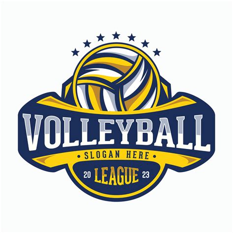 Volleyball League vector mascot logo design modern style emblem ...