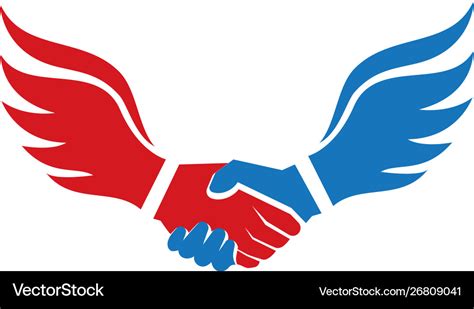 Hand shake logo Royalty Free Vector Image - VectorStock