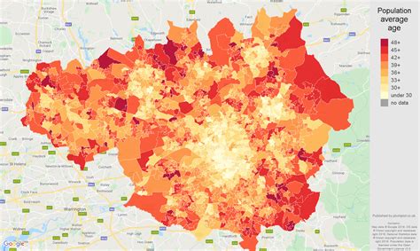 Greater-Manchester population stats in maps and graphs.