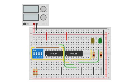 Circuit design 1:2 Demultiplexer - Tinkercad