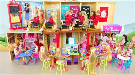 Doll School Classroom | Barbie Art Teacher Escola Sekolah Puppe Lehrer ...