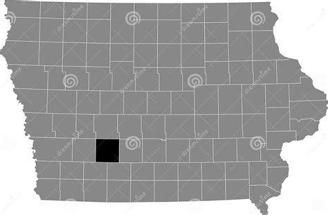 Location Map of the Adair County of Iowa, USA Stock Vector ...