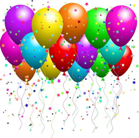 Balloons and confetti Vector | Free Download