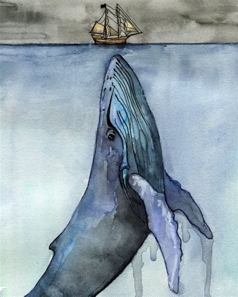 XLARGE Watercolor Whale Painting Sizes 16x20 and Up - Etsy