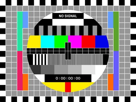 TV signal test screen, retro television color test 21615987 Vector Art ...