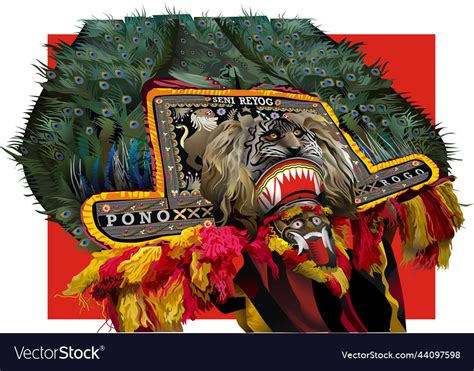 Reog ponorogo Royalty Free Vector Image - VectorStock