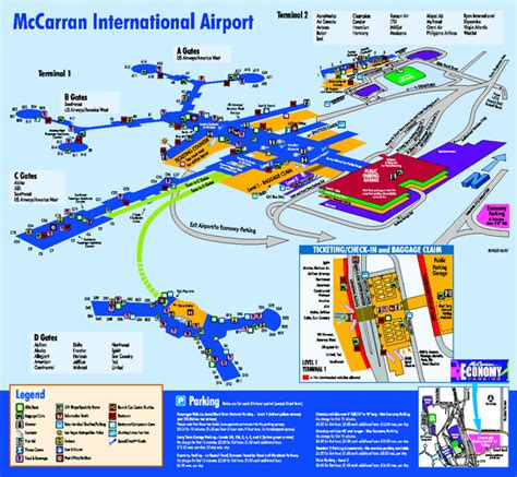 Las Vegas McCarran Airport Terminal Map - 5757 Wayne Newton Blvd Las ...