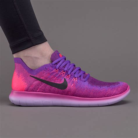 Nike Womens Free Run Flyknit 2 - Fire Pink/Black-Hyper Grape-Racer Pink ...