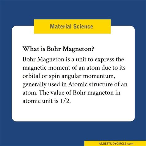 What is Bohr Magneton? (AMIE, Material Science, Winter 2016) | Material ...