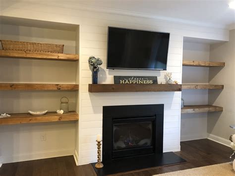 20+30+ Modern Fireplace With Floating Shelves – HOMYRACKS