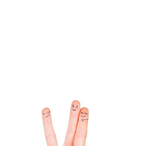 Fingers with lovely faces Photo | Free Download