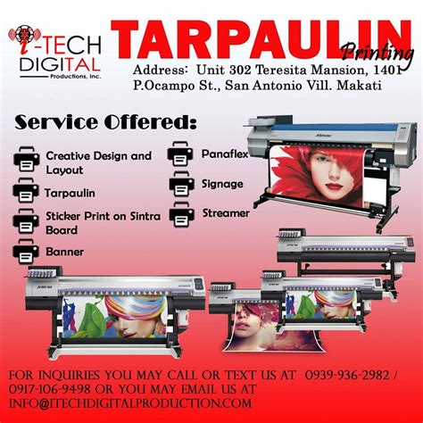 Tarpaulin Printing Services - Itech Digital Productions Philippines