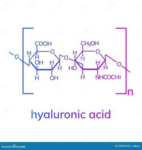 Hyaluronic Acid Chemical Formula Stock Vector - Illustration of ...