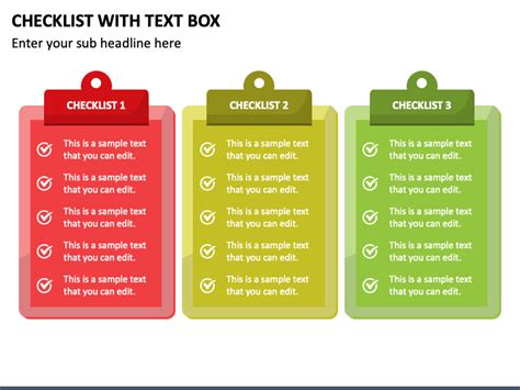 Checklist with Text Box PowerPoint Template - PPT Slides