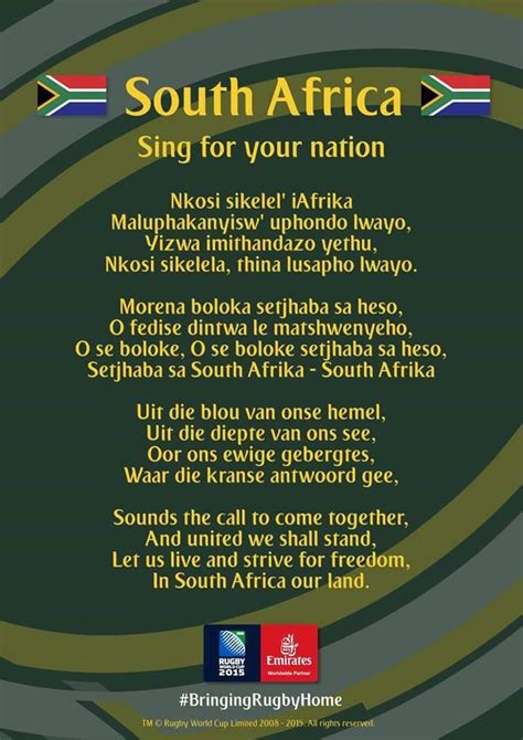 SA National Anthem | south african | Pinterest | National anthem, South ...