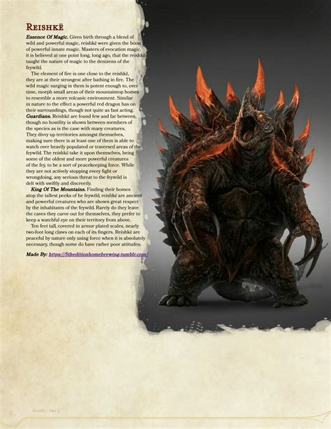 Dungeons & Dragons — Some more creatures to use in the feywild. Wanted ...