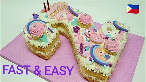 Easy to make Number "2" cake / rainbow theme @ArtCakes - YouTube