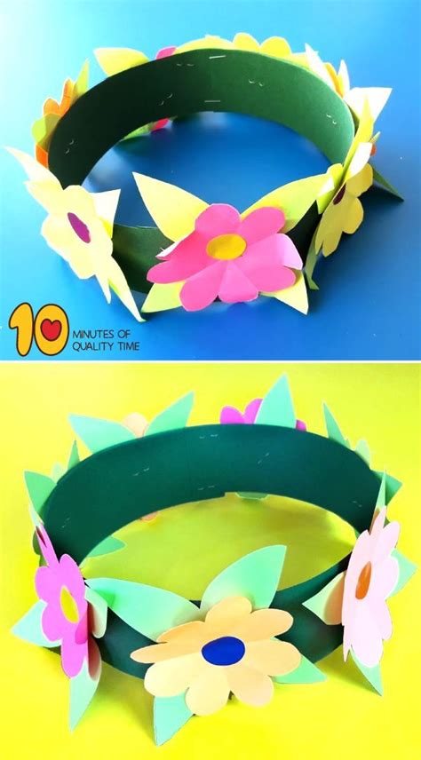 Diy paper flower crown craft for kids – Artofit