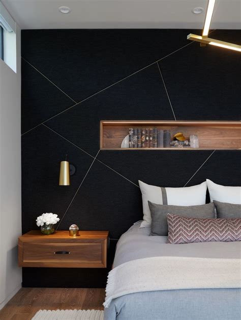 Bold Black Accent Wall Ideas | Feature wall bedroom, Bedroom wall ...