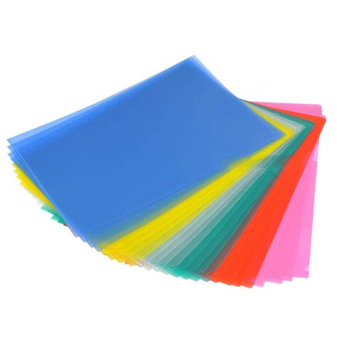 Buy POKIENE 24PCS A4 Sheet Plastic Folders File Protection Covers ...