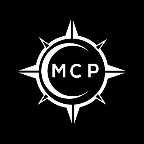 MCP abstract monogram shield logo design on black background. MCP ...