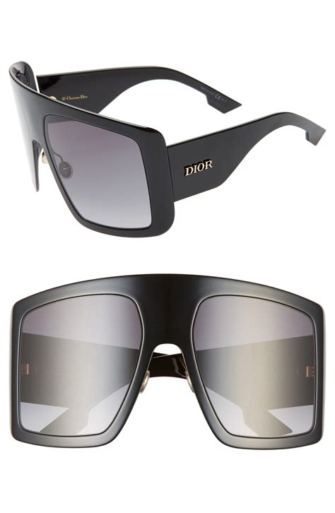 Dior Solight1s 60mm Shield Sunglasses in Black/ Black (Black) - Lyst