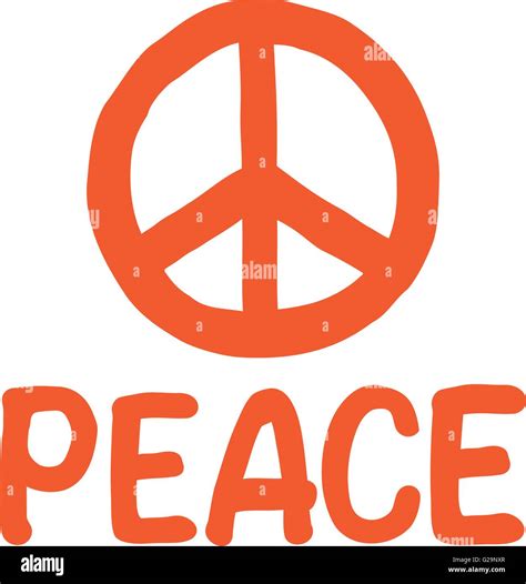 Hand drawn peace sign with word Stock Vector Image & Art - Alamy