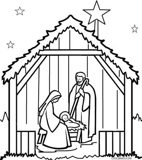 Printable Manger Scene Coloring Pages