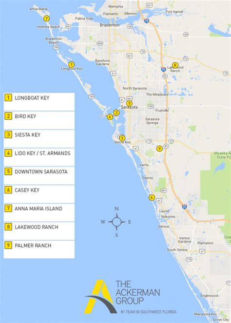 Map Of Sarasota Florida Area - Printable Maps