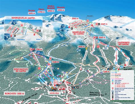 Borovets Ski Map And Resort Information - Free Piste Map