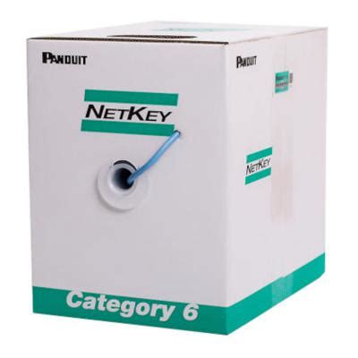 NETKEY PANDUIT CABLE UTP CM CAT.6 24AWG-AZUL - Solutic - Tienda online