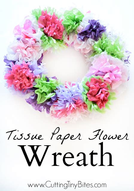 Tissue Paper Flower Wreath | What Can We Do With Paper And Glue