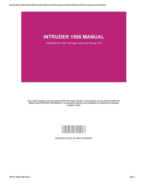 Intruder 1500 manual by sroff13 - Issuu