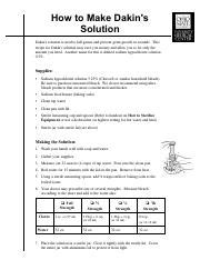 How to Make Dakin's Solution.pdf - How to Make Dakin's Solution Dakin's ...