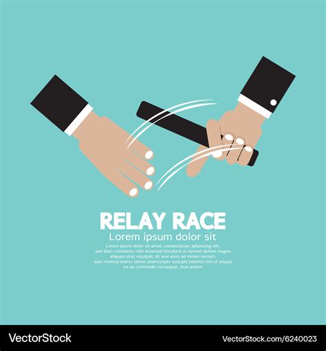 Relay race Royalty Free Vector Image - VectorStock