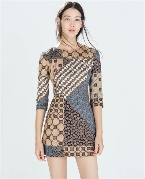 PATCHWORK PRINT DRESS - Dresses - TRF - SALE | ZARA United States ...