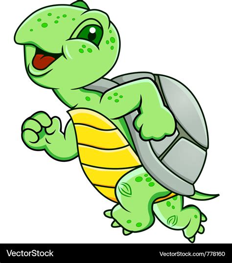 Running turtle Royalty Free Vector Image - VectorStock