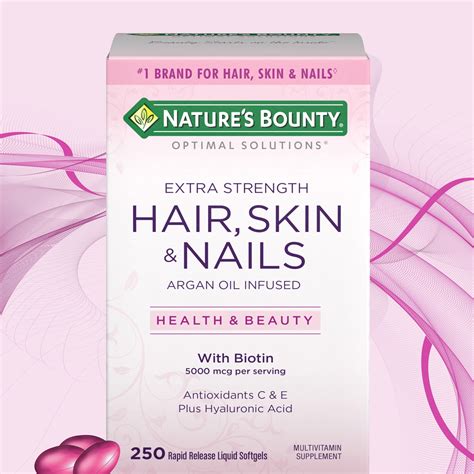 Nature's Bounty Hair Skin and Nails 250 Softgels - Walmart.com ...