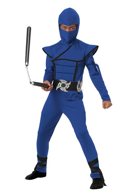 Kids Blue Stealth Ninja Costume