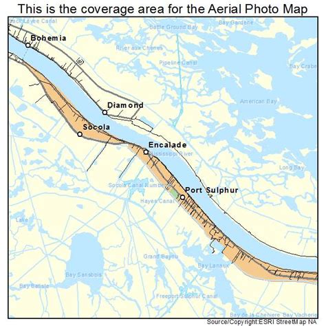 Aerial Photography Map of Port Sulphur, LA Louisiana