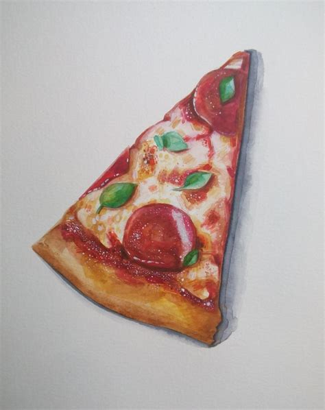 ArtStation - Pizza Illustration, kseniya eremenko | Pizza drawing, Food ...