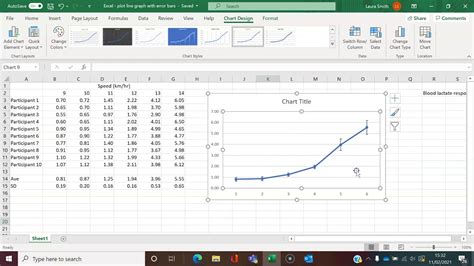 Excel - How to plot a line graph with standard deviation - YouTube