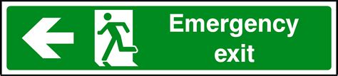 Emergency Exit Sign - Cliparts.co