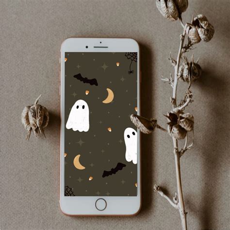 Ghost Halloween Phone Wallpaper - Etsy